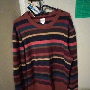 GAP Men's Crewneck Sweater - Multicolor Stripes